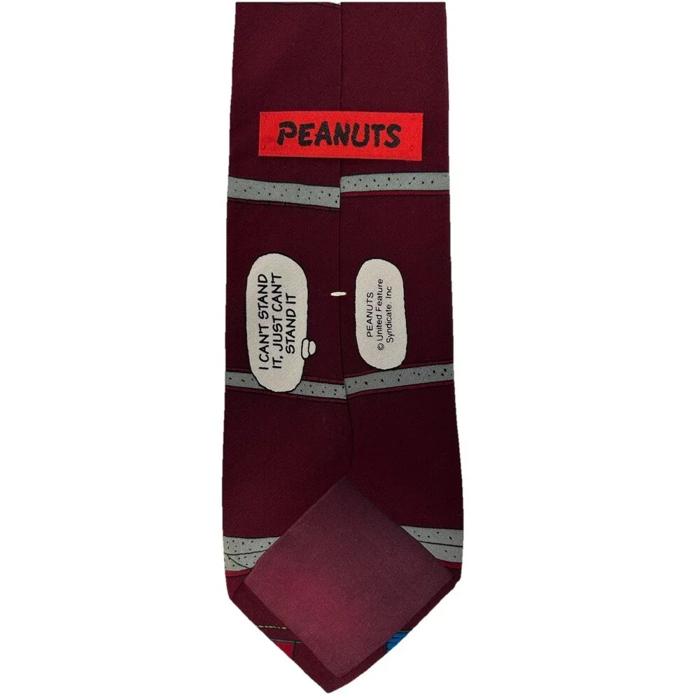 Peanuts Snoopy Charlie Brown Office Theme Tie‎ 100% Silk 57.75